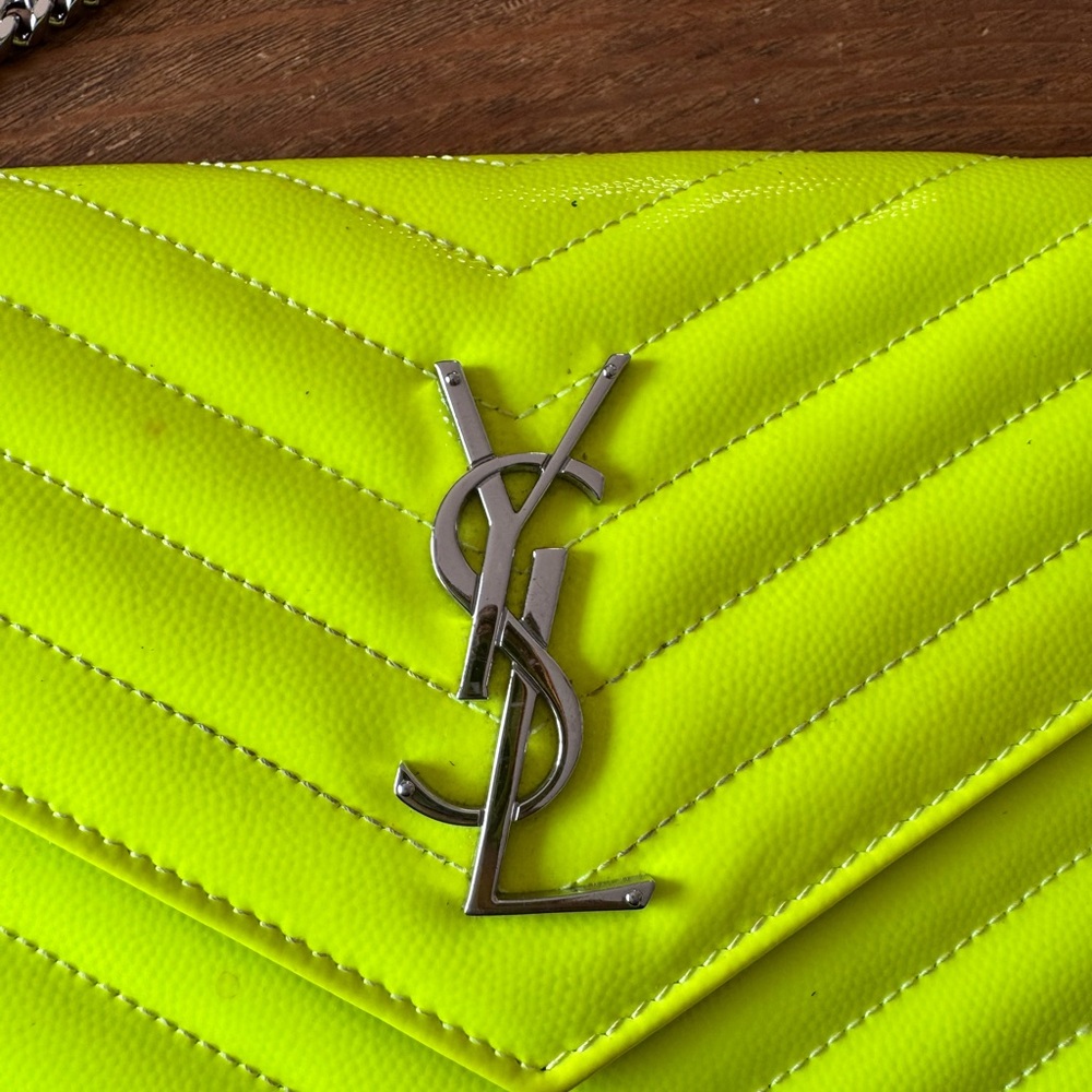 Yves Saint Laurent Neon Yellow Crossbody Bag - Picture 5 of 10